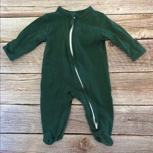 Emerald Green Footed One Piece with Zipper